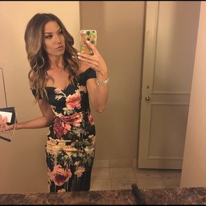 Floral ASOS Bardot Dress